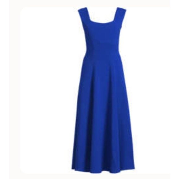 lands end blue dress pxl p xl starfish midi fit & flare summer dress new $104.95 - Picture 2 of 2